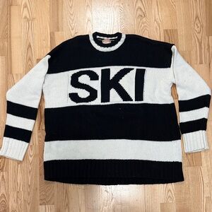 Show Me Your MuMu Black and White SKI Sweater
